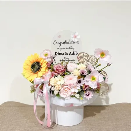 Bloom Box Akrilik Ucapan Wedding Kota Bogor